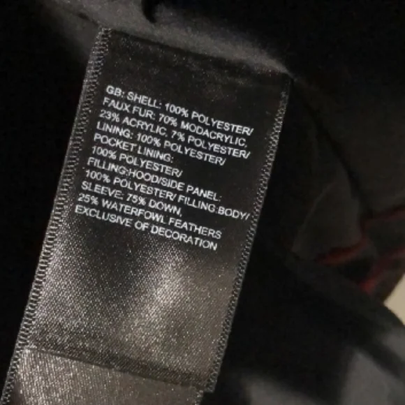 The North Face Gotham Red Plaid Puffer Jacket With Faux Fur Hooded Trim Large - Picture 4 of 8